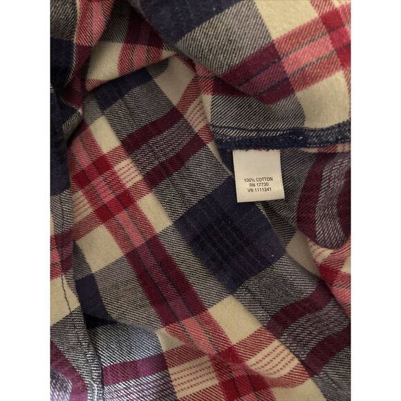 Mossimo Multicolor plaid button down pockets women's Long Sleeve Shirt Dress XL - Picture 7 of 7